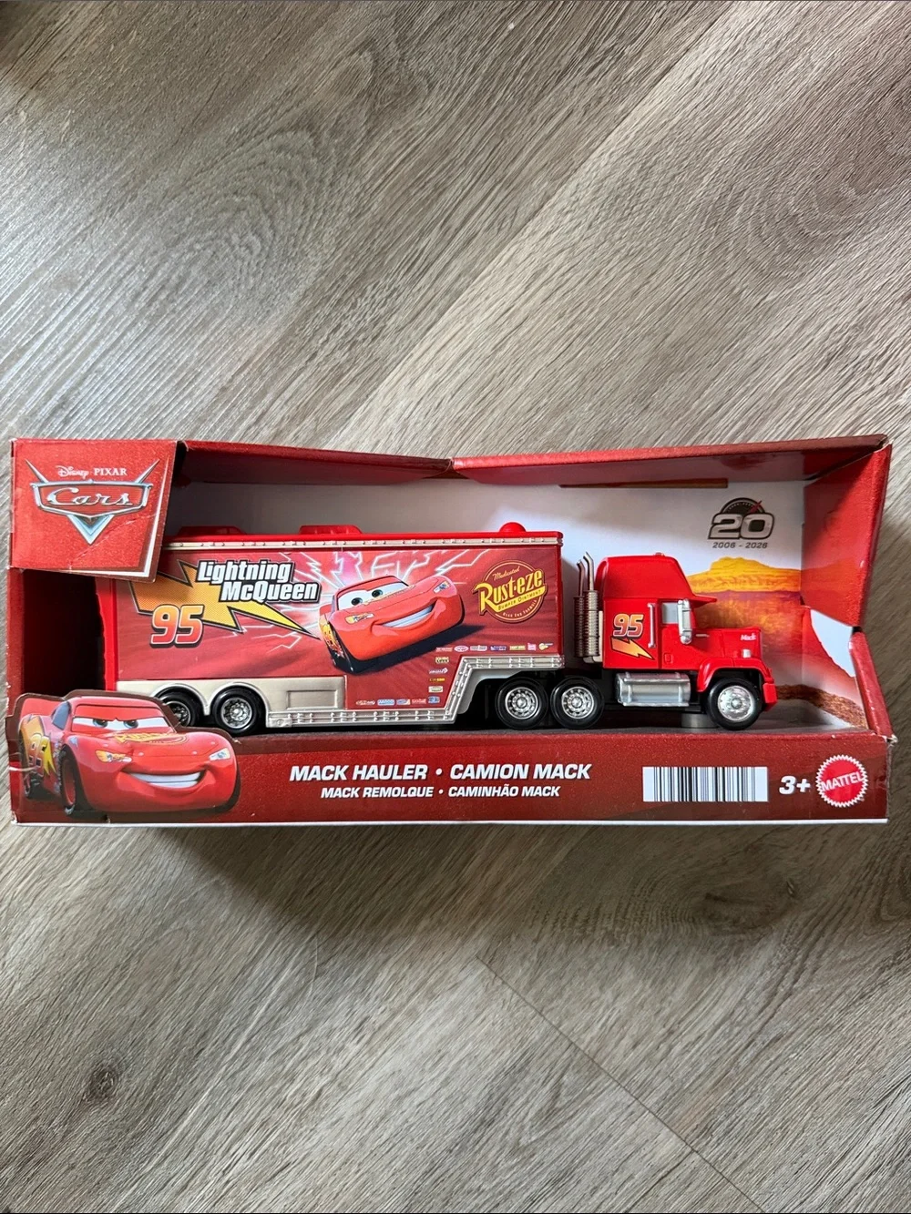 Mattel Disney Pixar Cars Lightning McQueen Mack Hauler Truck - Red Diecast